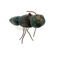 C. 1940s Folk Art Insect Ice Fishing Lure In Brilliant Polychrome (Appendage Losses)