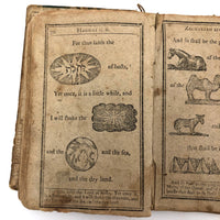 Super Rare c. 1796 Hieroglyphic Bible for the Amusement & Instruction of Children (some losses)