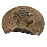 Honest Abe in Profile, 19th Century Cast Iron Lincoln Relief