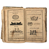 Super Rare c. 1796 Hieroglyphic Bible for the Amusement & Instruction of Children (some losses)