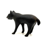 Wonderful Folk Art Black Dog, Carved Wood with Polychrome