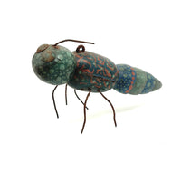 C. 1940s Folk Art Insect Ice Fishing Lure In Brilliant Polychrome (Appendage Losses)
