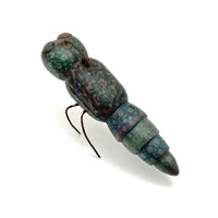C. 1940s Folk Art Insect Ice Fishing Lure In Brilliant Polychrome (Appendage Losses)