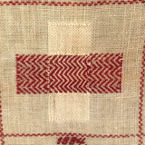 Louise Meyer’s 1884 Red and White Darning Sampler on Linen