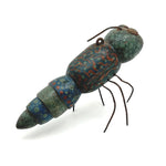 C. 1940s Folk Art Insect Ice Fishing Lure In Brilliant Polychrome (Appendage Losses)