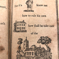 Super Rare c. 1796 Hieroglyphic Bible for the Amusement & Instruction of Children (some losses)