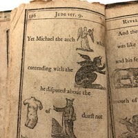 Super Rare c. 1796 Hieroglyphic Bible for the Amusement & Instruction of Children (some losses)