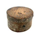 19th Century Finger Lapped Oval Pantry Box with Remnants of Original Paint, Rich Patina