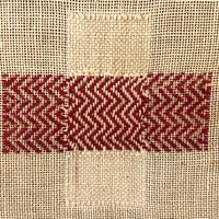 Louise Meyer’s 1884 Red and White Darning Sampler on Linen