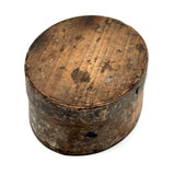 19th Century Finger Lapped Oval Pantry Box with Remnants of Original Paint, Rich Patina