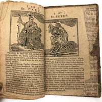 Super Rare c. 1796 Hieroglyphic Bible for the Amusement & Instruction of Children (some losses)