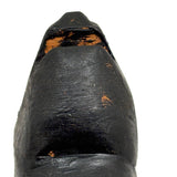 Wonderful Folk Art Black Dog, Carved Wood with Polychrome