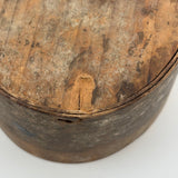 19th Century Finger Lapped Oval Pantry Box with Remnants of Original Paint, Rich Patina