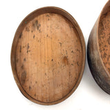 19th Century Finger Lapped Oval Pantry Box with Remnants of Original Paint, Rich Patina