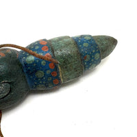 C. 1940s Folk Art Insect Ice Fishing Lure In Brilliant Polychrome (Appendage Losses)