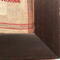 Louise Meyer’s 1884 Red and White Darning Sampler on Linen