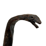 Nice Old Blacksmith Made Hand-forged Iron Folk Art Snake with Incised Details