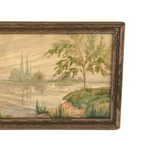 Atmospheric Antique Watercolor Landscape
