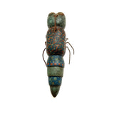 C. 1940s Folk Art Insect Ice Fishing Lure In Brilliant Polychrome (Appendage Losses)