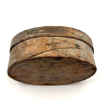 19th Century Finger Lapped Oval Pantry Box with Remnants of Original Paint, Rich Patina