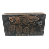Roach DOOM! Excellent Antique Copper Advertising Print Block