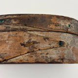 19th Century Finger Lapped Oval Pantry Box with Remnants of Original Paint, Rich Patina