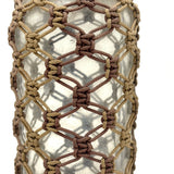 Especially Lovely Old Folk Art/Sailor Made Knotwork Covered Molded Blown Glass Bottle