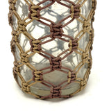Especially Lovely Old Folk Art/Sailor Made Knotwork Covered Molded Blown Glass Bottle