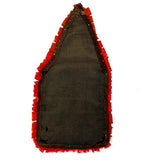 19th Century PA Needlepoint Wall-pocket in Homespun Wool with Woolen Trim