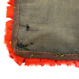19th Century PA Needlepoint Wall-pocket in Homespun Wool with Woolen Trim
