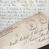 1884 Handwritten Letter with Butterfly and Rich History, Jackson NH