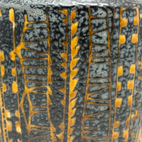 Mid-Century Nils Thorson for Royal Copenhagen Black and Mustard "Baca" Vase