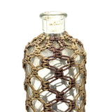 Especially Lovely Old Folk Art/Sailor Made Knotwork Covered Molded Blown Glass Bottle