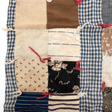 Charming, Very Naive Patchwork Squares Antique Crib Quilt