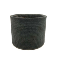 Rare (and Perfect) Matte Gray Mid-Century Zanesville Ribbed Planter