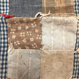 Charming, Very Naive Patchwork Squares Antique Crib Quilt