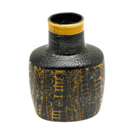Mid-Century Nils Thorson for Royal Copenhagen Black and Mustard "Baca" Vase