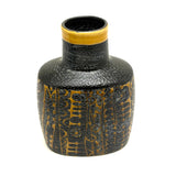 Mid-Century Nils Thorson for Royal Copenhagen Black and Mustard "Baca" Vase