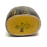 Mid-Century Nils Thorson for Royal Copenhagen Black and Mustard "Baca" Vase