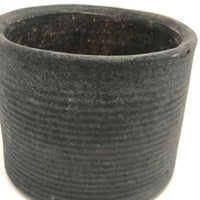 Rare (and Perfect) Matte Gray Mid-Century Zanesville Ribbed Planter