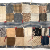 Charming, Very Naive Patchwork Squares Antique Crib Quilt