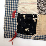 Charming, Very Naive Patchwork Squares Antique Crib Quilt