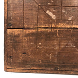 19th C. Primitive Double-Sided Gameboard with Checker-filled Drawer