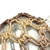 Especially Lovely Old Folk Art/Sailor Made Knotwork Covered Molded Blown Glass Bottle