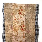 Charming, Very Naive Patchwork Squares Antique Crib Quilt