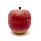 Earlier 20th Century Japanese Painted Treen Apple with Horse Roulette Inside