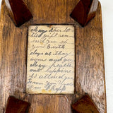 1929 50th Birthday Love Token Mirror with Feet and Handwritten Message on the Underside