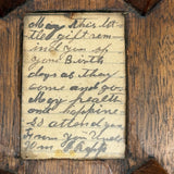 1929 50th Birthday Love Token Mirror with Feet and Handwritten Message on the Underside