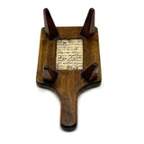 1929 50th Birthday Love Token Mirror with Feet and Handwritten Message on the Underside