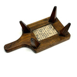 1929 50th Birthday Love Token Mirror with Feet and Handwritten Message on the Underside